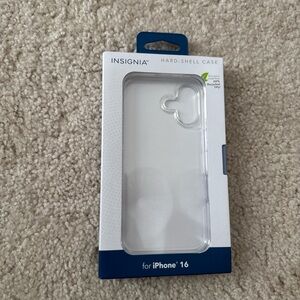 Insignia Hard-Shell Case for iPhone 16 Pro Clear New in Box